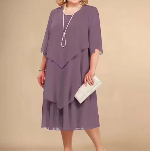 Hedy | Elegantes Plus Size Chiffon Kleid