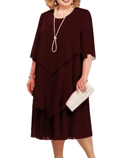 Hedy | Elegantes Plus Size Chiffon Kleid