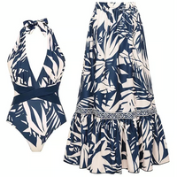 Tate | Halter-Badeanzug und Maxirock-Set