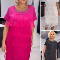 Keyla | Gestuftes Partykleid mit Fransen