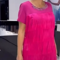 Keyla | Gestuftes Partykleid mit Fransen