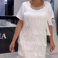 Keyla | Gestuftes Partykleid mit Fransen