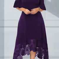 Emilys | Pulloverkleid mit Spitze und Rüschen