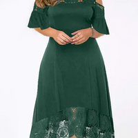 Emilys | Pulloverkleid mit Spitze und Rüschen