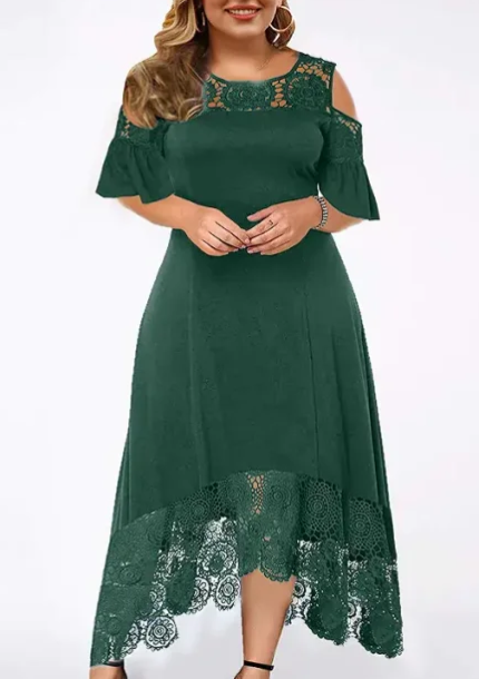 Emilys | Pulloverkleid mit Spitze und Rüschen