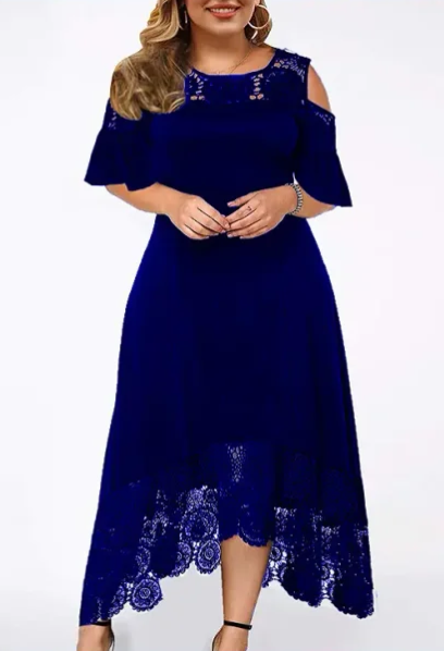 Emilys | Pulloverkleid mit Spitze und Rüschen