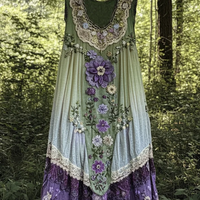 Ranya | Vintage Artisan Boho Maxikleid