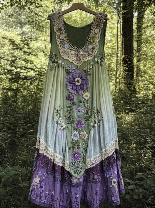 Ranya | Vintage Artisan Boho Maxikleid