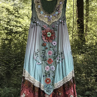 Ranya | Vintage Artisan Boho Maxikleid