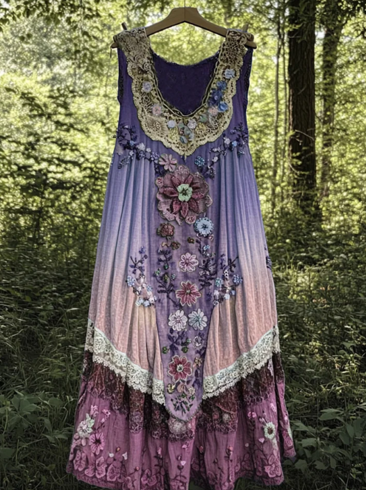 Ranya | Vintage Artisan Boho Maxikleid