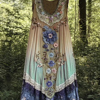 Ranya | Vintage Artisan Boho Maxikleid