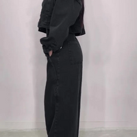 Zoa | Denim Bandeau-Zip-Overall und Jacke im Set