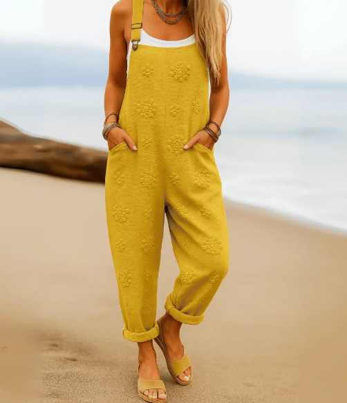 Mery | Strukturierter Blumen-Overall