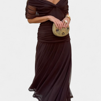 Evelyn | Elegantes Maxikleid mit floralen Details