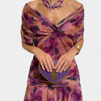 Evelyn | Elegantes Maxikleid mit floralen Details