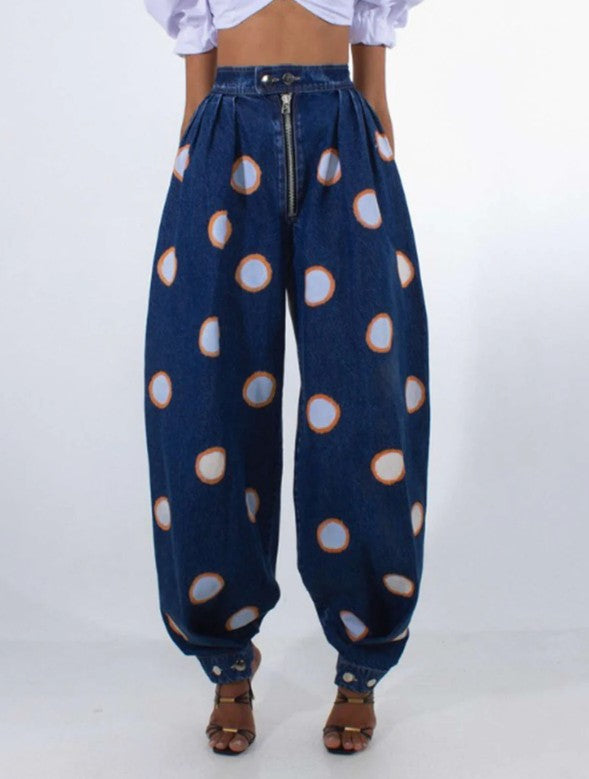 Jane™ | Hoch taillierte Baumwollhose für Damen