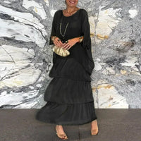 Chrisa | Stilvolles Chiffonkleid mit mehrlagigem Design