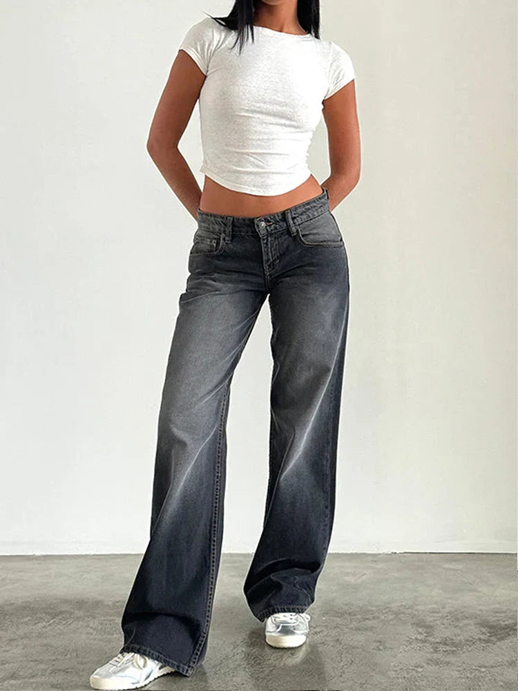 Naomia | Lässige Jeans mit weitem Bein für Damen