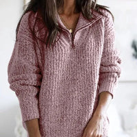 Amelia | Strickpullover mit Reißverschluss