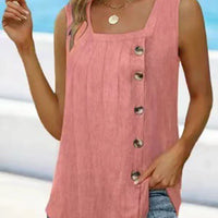 Acke | Lässiges Tanktop mit Knöpfen