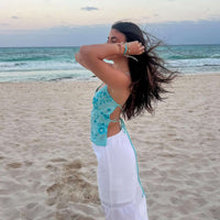 Ecka | Neckholder-Top mit Blumendruck