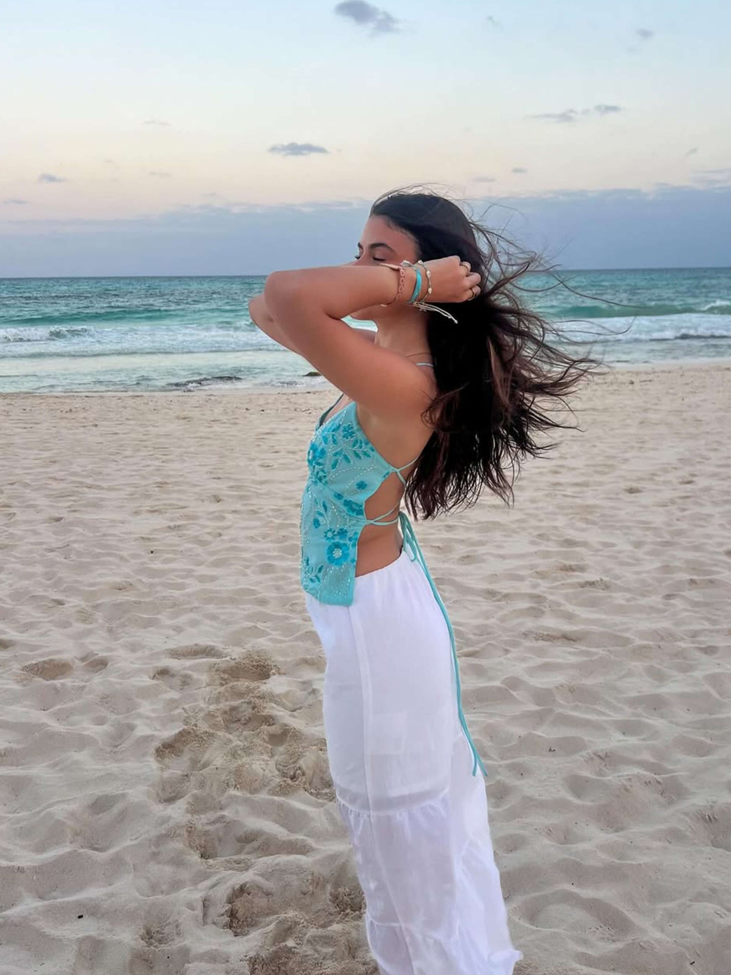 Ecka | Neckholder-Top mit Blumendruck