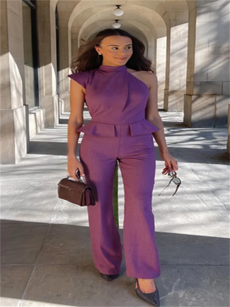 Amber™ | Damen Jumpsuit mit Solid Halter Taille