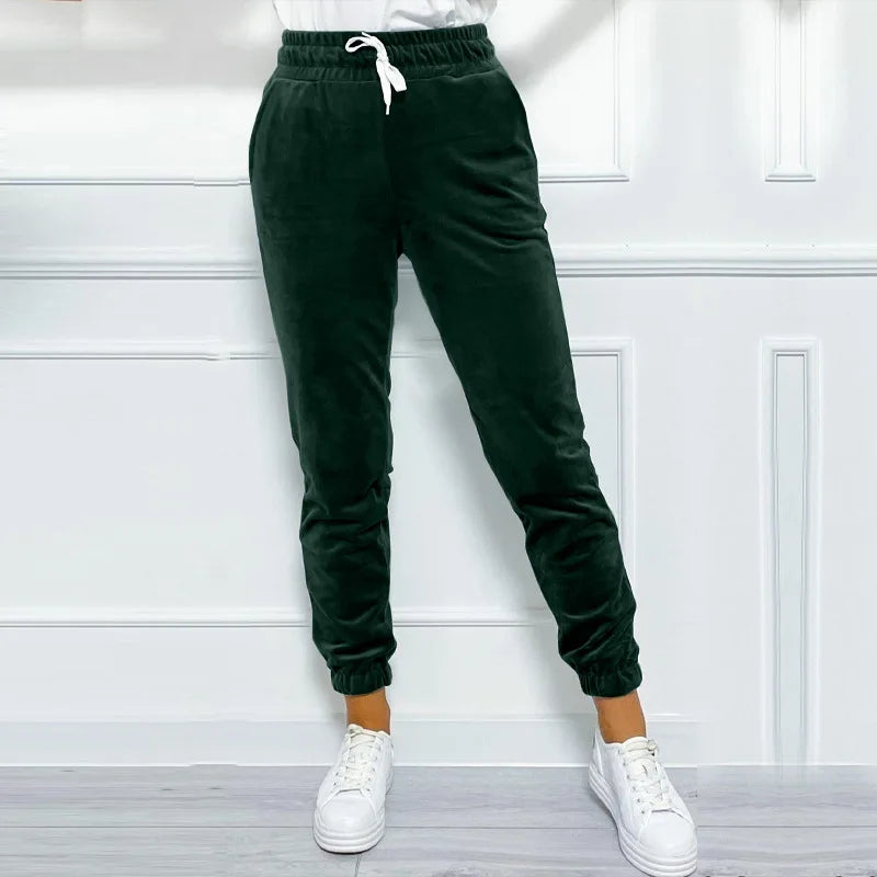 Mae | Bequeme Velours-Joggpants für Damen