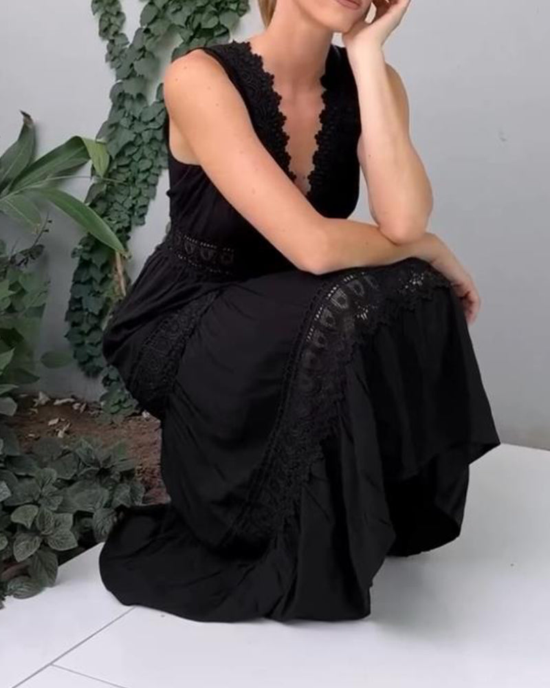 Daniela | Elegantes Spitzen-Tankkleid mit V-Ausschnitt