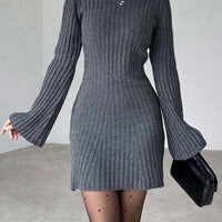 Roxy | Unifarbenes Rippstrick-Kleid