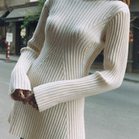 Roxy | Unifarbenes Rippstrick-Kleid