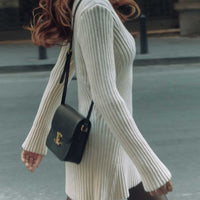 Roxy | Unifarbenes Rippstrick-Kleid