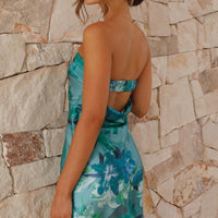 Gia | Geblümtes Kleid ohne Riemen für den Sommer