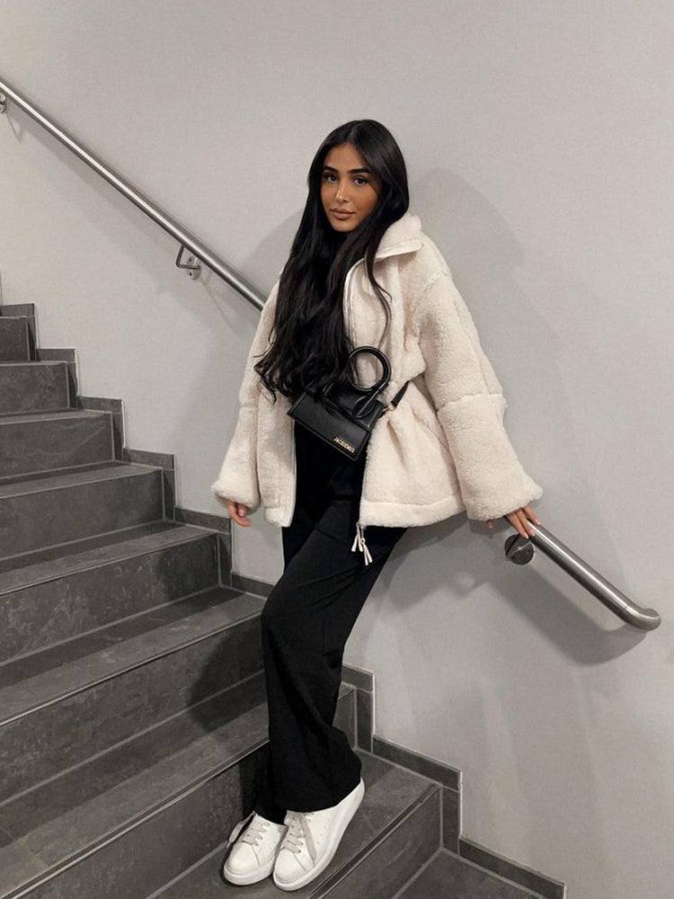 Ted | Übergroßer warmer Teddymantel