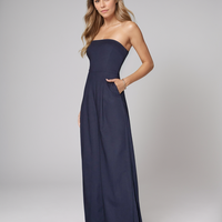 Celira | Schlanker trägerloser Palazzo-Overall