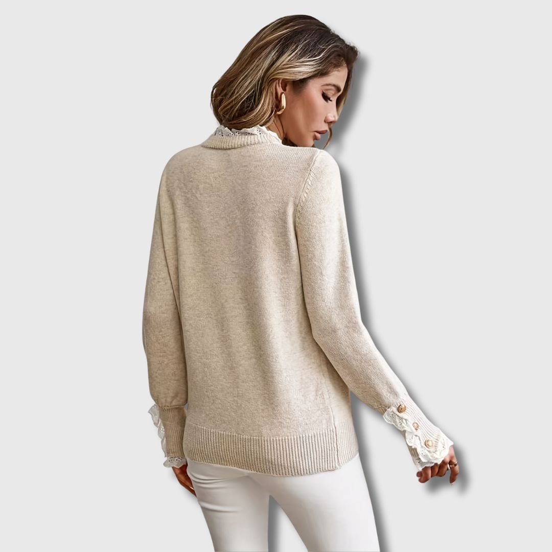 Salvey | Pullover mit Spitzendetails