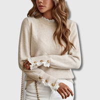 Salvey | Pullover mit Spitzendetails