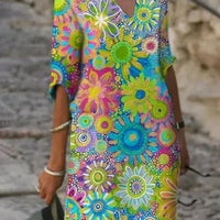 Lilybeth | Luftiges Midikleid mit floralen Mustern