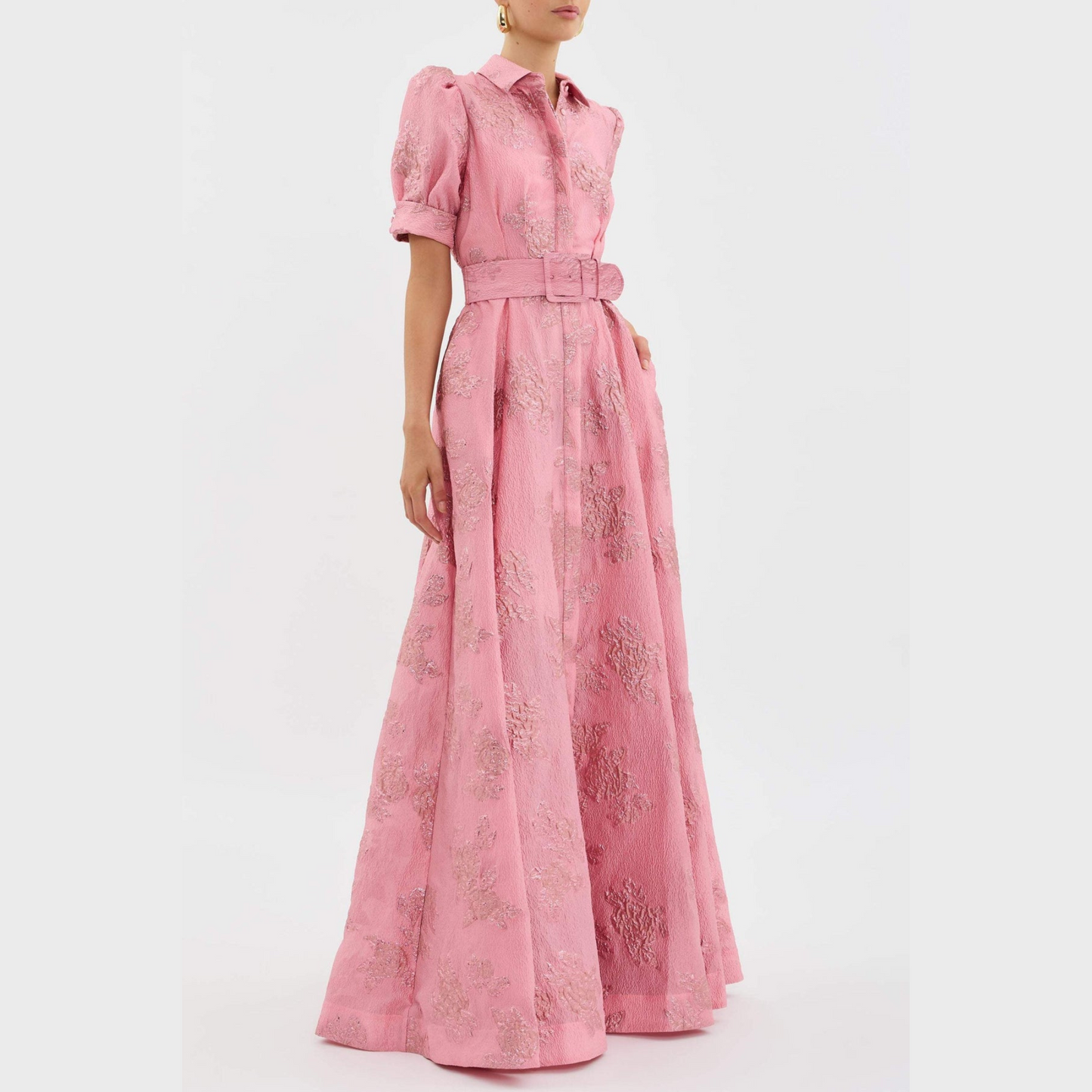 Heanna | Rosa Kleid mit Puffärmeln