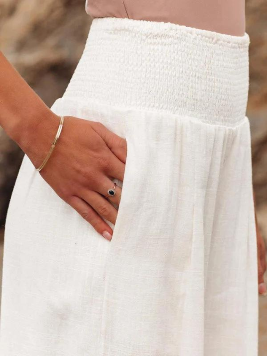 Zoey | Lässige Strandhose mit weitem Bein für Damen