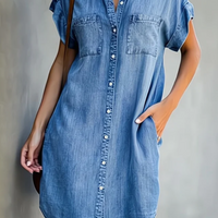 Letecia | Denim-Kleid mit modernem Schnitt