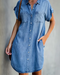 Letecia | Denim-Kleid mit modernem Schnitt