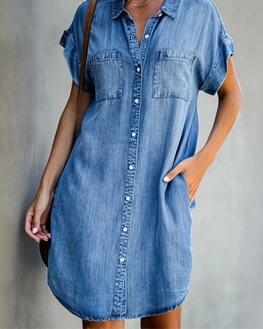 Letecia | Denim-Kleid mit modernem Schnitt
