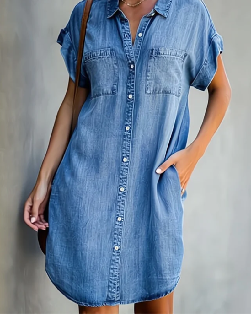 Letecia | Denim-Kleid mit modernem Schnitt