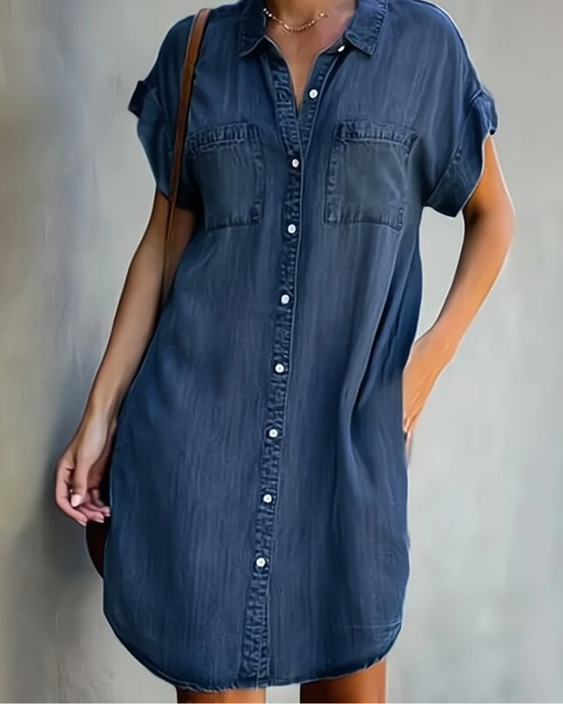 Letecia | Denim-Kleid mit modernem Schnitt