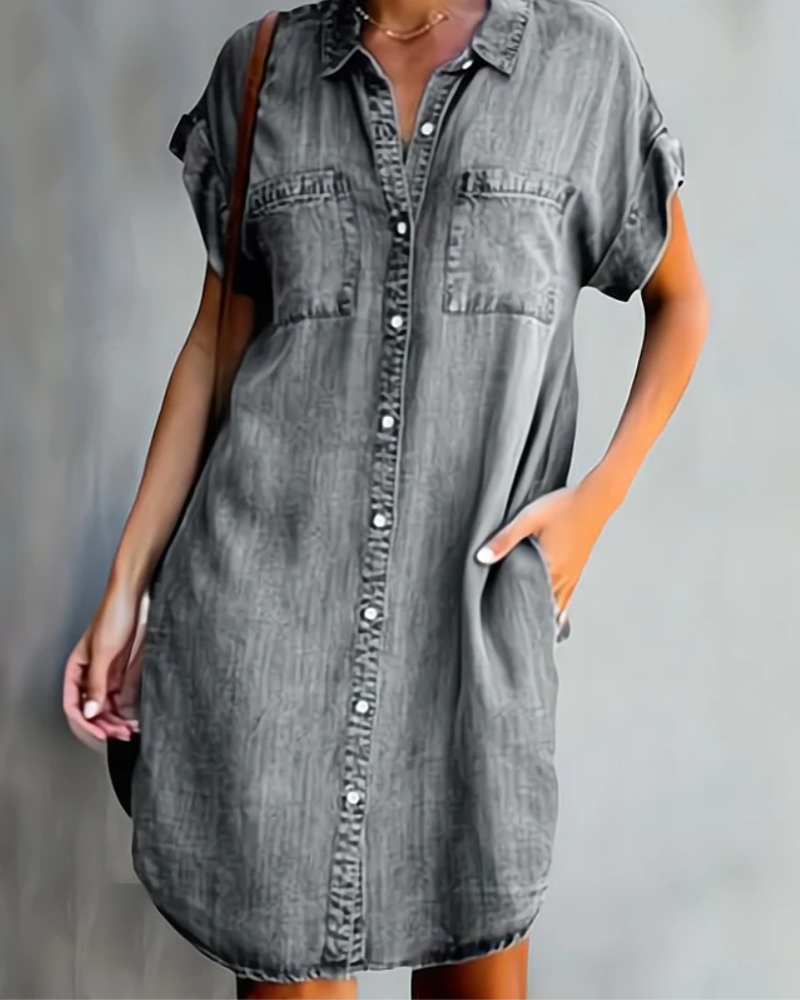 Letecia | Denim-Kleid mit modernem Schnitt