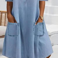 Armin | Trendiges Mini Kleid aus Jeansstoff