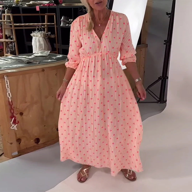 Maisy | elegantes Kleid mit Herzmuster