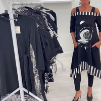 Ayra | elegantes Off-Shoulder Kleid mit asymmetrischem Design