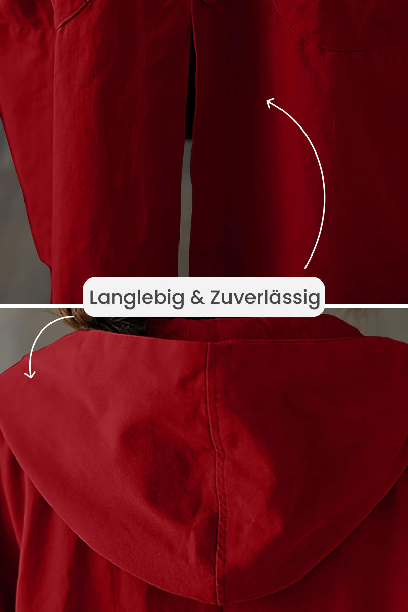 Nida | Oversize-Windjacke in Burgunderrot